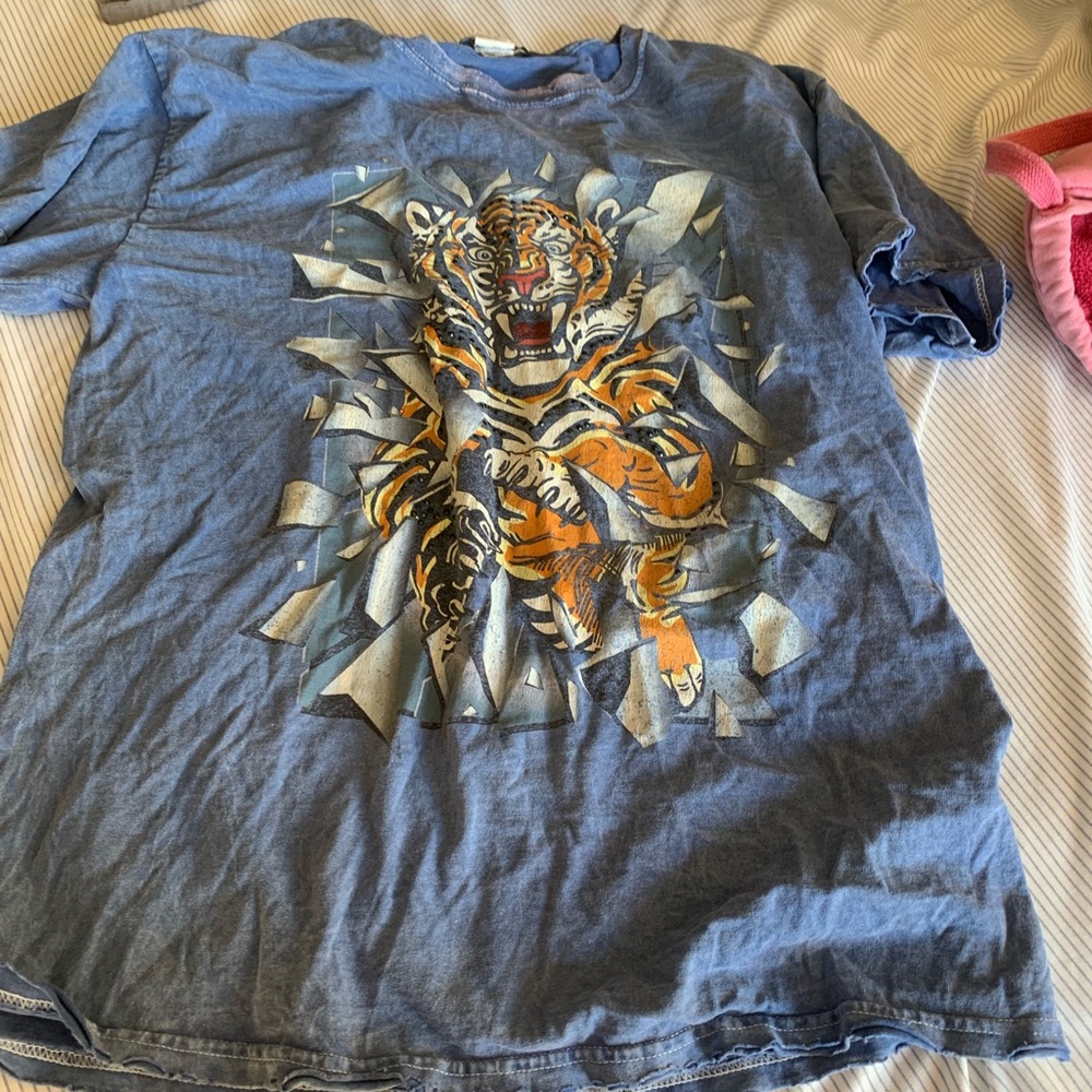 Forever 21 Blue Tiger Graphic Kids Tee